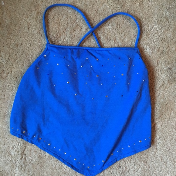 Blue tankini with crystal embellishments - Picture 2 of 4